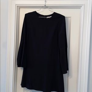 Tibi Silk Bell Sleeve Shift Dress